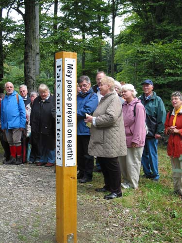 PEACE POLE ERECTED ON MOUNTAIN TOP IN GERMANY-August 24, 2008