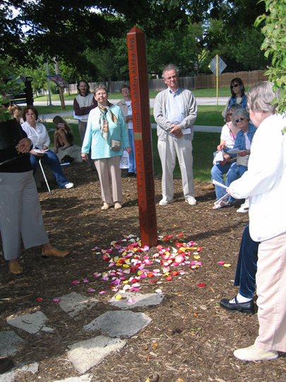 Congregational UCC Peace Pole Dedication, Arlington Heights, Illinois-September 7, 2008