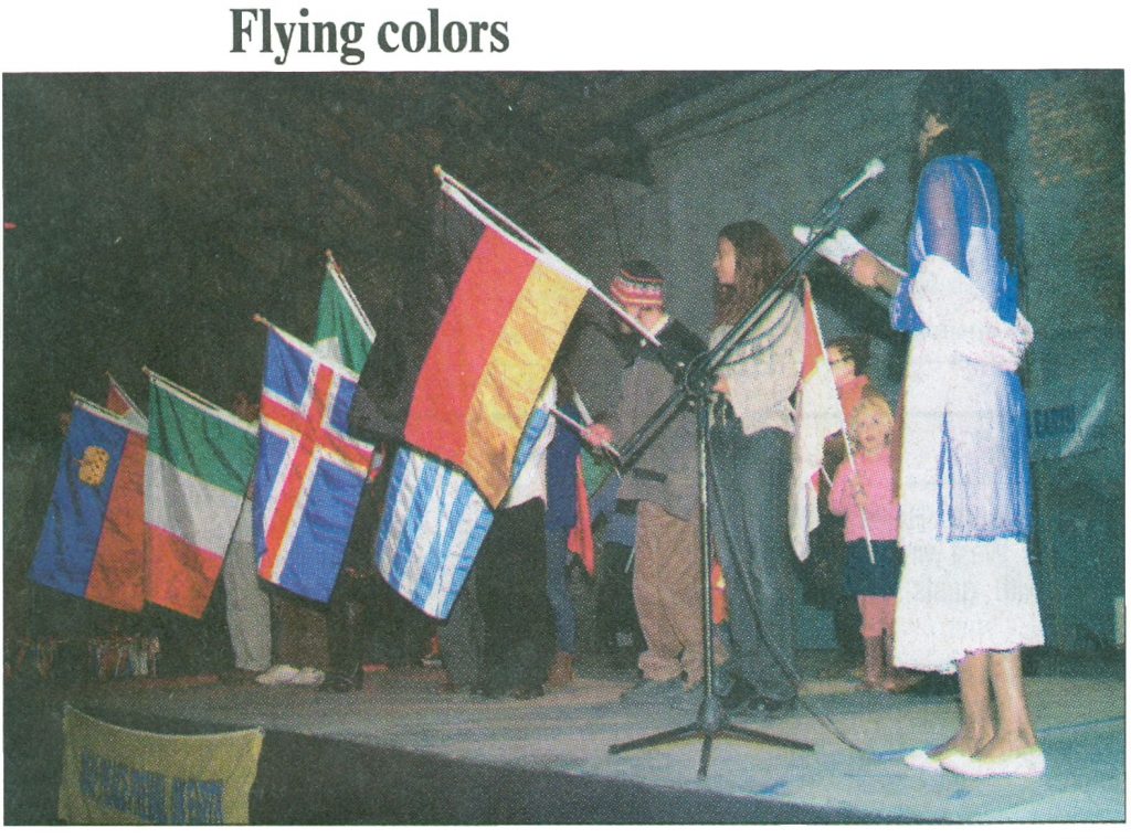 World Peace Flag Ceremony in Hudson, New York, USA