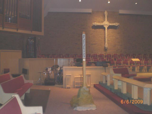 Peace Pole at Trinity United Methodist Church, Arlington, Texas-USA