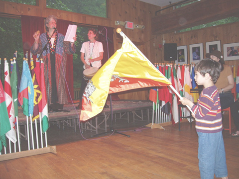 World Peace Flag Ceremony-Woodstock, New York, USA