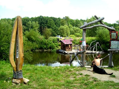 Peace Pole on the Neisse River- connecting citizens of Poland and Germany