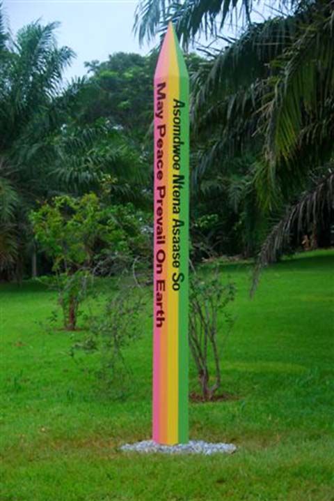 Peace Pole at School Sisters of Notre Dame African Novitiate-West Africa