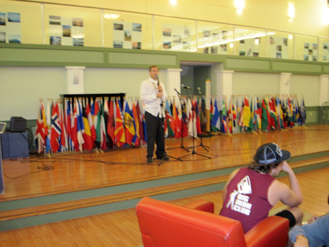 Flag Ceremony at Vassar College, Poughkeepsie, NY-USA