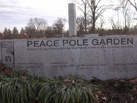Peace Pole Garden, Cincinnati, Ohio, USA