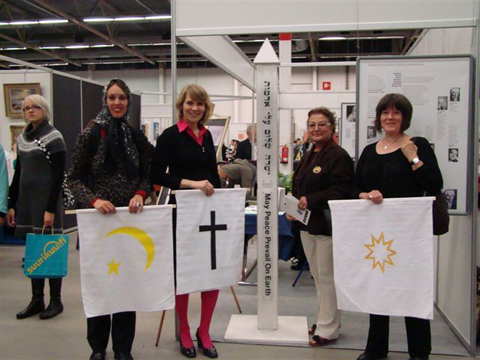 Traveling Peace Pole at URI event in Finland