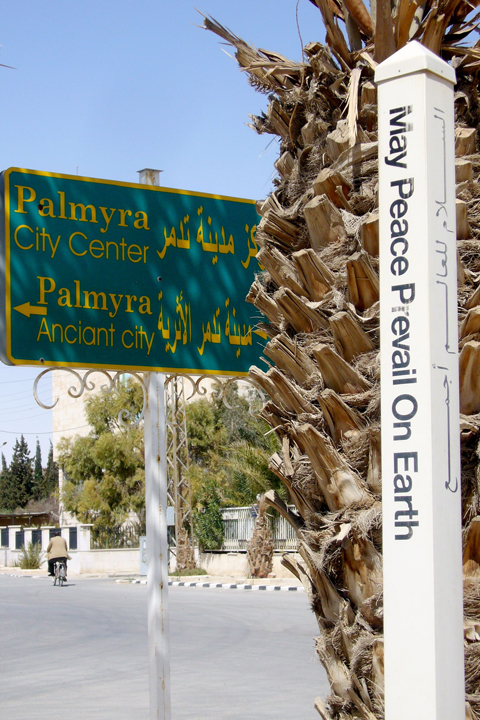 Peace Pole sighted in Palmyra, Syria