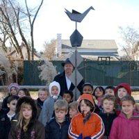 Peace Pole at Daniel Warren Elementary School, Mamaroneck, NY, USA