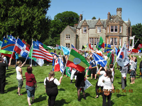International students from Anniesland College meet Glasgow's high school students, Scotland, UK