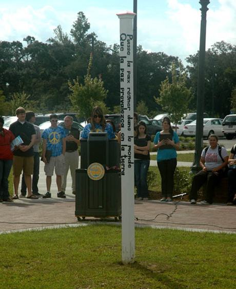 MGCCC- Mississippi Gulf Coast Community College – Gulf Port, MA  USA – Hand Crafted Peace Pole