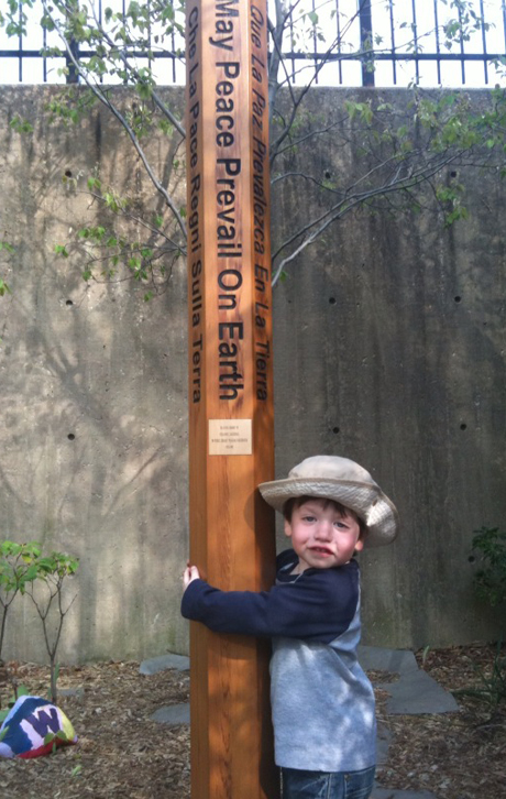 Peace Pole at PWL, Long Island, NY-USA