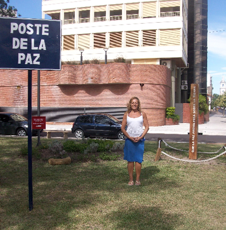 Peace Pole in Corrientes, ARGENTINA