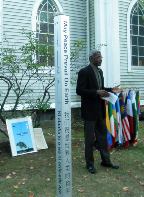 Unity Made Visible- Peace Pole Rededication on the International Day of Peace Bedford Hills, NY-USA