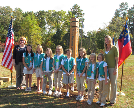 Girl Scout official Peace Pole Dedication, Mooresville, NC-USA