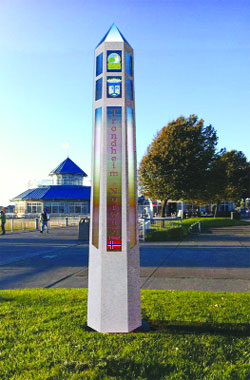 10 foot tall, 1,200 pound 'Peace Pole' will honor Vallejo partnerships across world-Vallejo, California, USA
