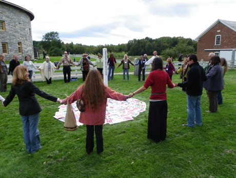 Peace Pole Dedication & World Peace Flag Ceremony held at Hancock Shaker Village, Massachusetts-USA
