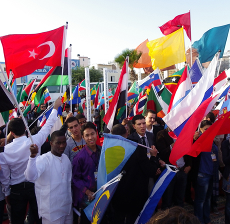 Dakhla International Gathering ~ Kingdom of Morocco ~ World Peace Flag Ceremony and Peace Pole Planting