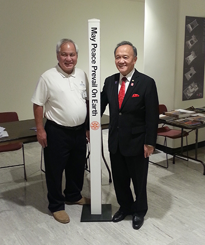 Rotary International President, Gary Huang (right) with Dennis Wong, Westport Sunrise Rotary Club, Westport, CT