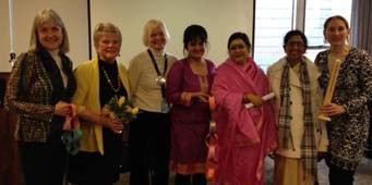 Panelists:  Deborah Moldow, Monica Willard, Ann Smith, Kiran Bali,  H.E. Amma Sri Karunamayi, (Akkaya, friend of Amma), Denise Scotto