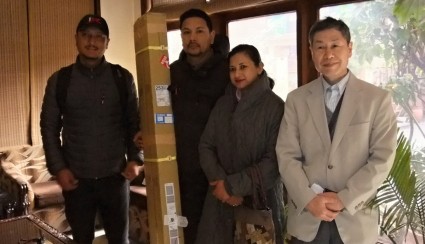 Mr. Smeet Lama, Mr. & Mrs. Thapa and Mr. Mitsuru Ooba