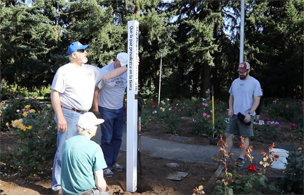 Rotary Club of Vancouver Sunrise Installs Peace Pole