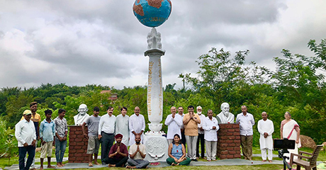 Beautiful Artistic Peace Pole planted in Peace Hill Garden – Pune, India