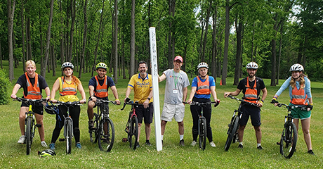 First Peace Pole at Camp Ramah & Counselors first 2023 annual bike tour to The World Peace Sanctuary, Wassaic, New York – USA￼