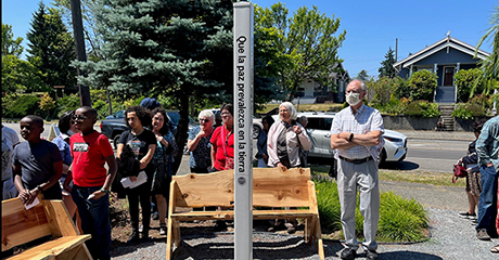 Dedication Ceremony: Our Lady of Guadalupe Peace Pole, West Seattle, Washington State-USA
