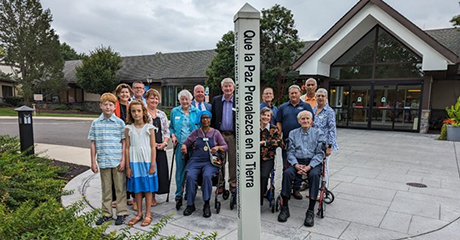Pennswood Village Rededicates Its International Peace Pole, Newtown, Pennsylvania -USA