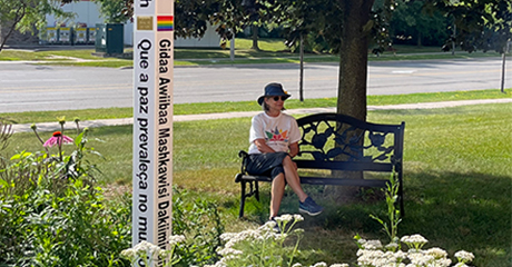 Peace Pole in Eden’s Peace Garden, Mississauga, Ontario – CANADA