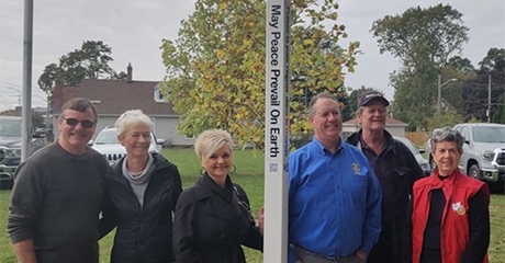 Rotarians dedicate Peace Pole in Chatham, Massachusetts – USA