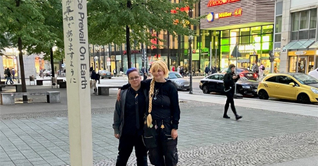 Peace Pole travels with ‘Schools on the Move’  Leipzig, Saxony – Germany