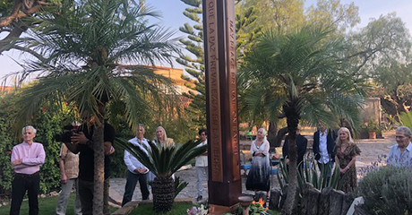 Peace Pole inauguration at the Warren Hardy School, Alba 6,  San Miguel de Allende – MEXICO