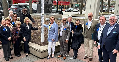 New Peace Pole Inaugurated at Rotary International Headquarters – Evanston, Illinois – USA