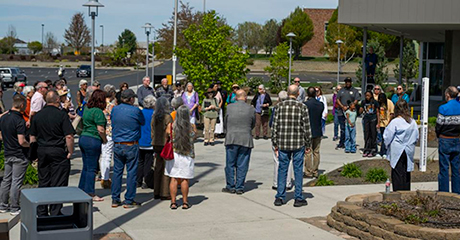 The Cultivate Peace Conference opens with a Peace Pole dedication hosted by  Rotary Club of Walla Walla-Walla Walla, Washington-USA