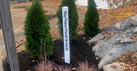 Central Baptist Church of Westerly, plants Peace Pole – Westerly, Rhode Island-USA