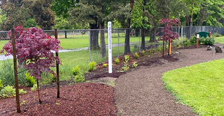 Newberg Rotary gifts two Peace Poles for the Peace Garden, Newberg, Oregon-USA
