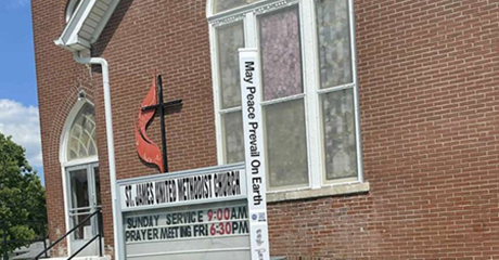 Local church installs Peace Pole, Fulton, Missouri-USA